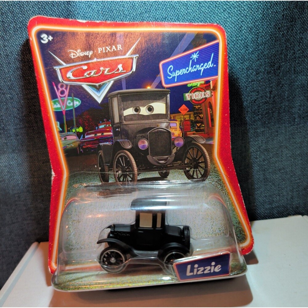 Mattel Disney Cars Lizzie Supercharged Diecast Unpunched Card New Factory Sealed
